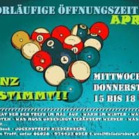 Jugendtreff Öffnungszeiten April