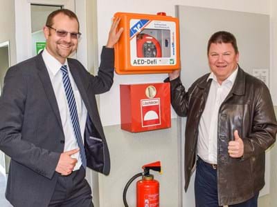 Übergabe Defibrillator