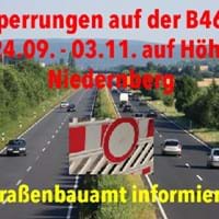 Sperrungen auf der B469